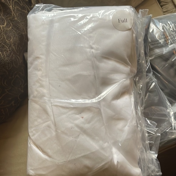 Brand new full size sheet sets, 4 pillows, curtains, and one comforter. All new - Picture 6 of 9